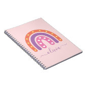 Niedlich Girls Boho Rainbow Name Notizblock (Rechte Seite)