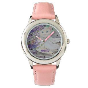 Niedlich Girls Cat Animal Kids Kitty Kitten Armbanduhr