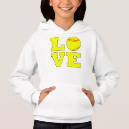 Niedlich Girls Fastpech Softball Liebe Sweatshirt
