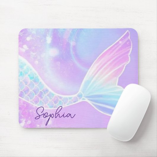 Niedlich Girls Iridescent Mermaid Schwanz Personal Mousepad (Mit Mouse)