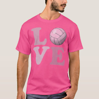 Niedlich Girls Liebe Volleyball T-Shirt