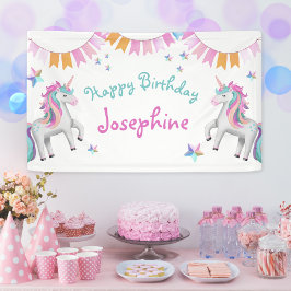 Niedlich Girls Magical Unicorn Happy Birthday Banner