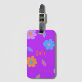 Niedlich Girls Retro Blume Gepäckanhänger (Vorderseite Vertikal)