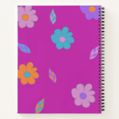 Niedlich Girls Retro Blume Notizblock (Rückseite)