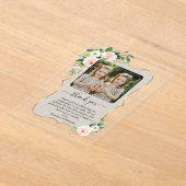 Niedlich Girls Twins Foto Bestätigung Vielen Dank Acryleinladungen (Ablage )