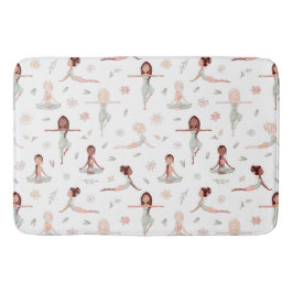 Niedlich Girls Zen Yoga Meditation Spirituelle Nam Badematte