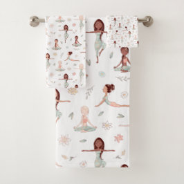 Niedlich Girls Zen Yoga Meditation Spirituelle Nam Badhandtuch Set