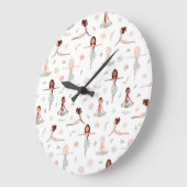 Niedlich Girls Zen Yoga Meditation Spirituelle Nam Große Wanduhr (Winkel)