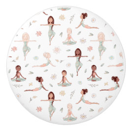 Niedlich Girls Zen Yoga Meditation Spirituelle Nam Keramikknauf