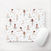 Niedlich Girls Zen Yoga Meditation Spirituelle Nam Mousepad (Mit Mouse)