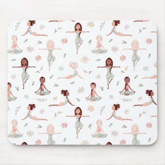 Niedlich Girls Zen Yoga Meditation Spirituelle Nam Mousepad (Vorne)