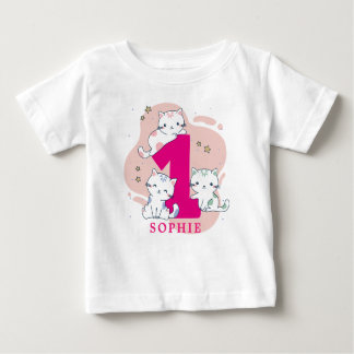 Niedlich Girls zum ersten Geburtstag Baby T-shirt