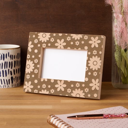 Niedlich Girly 70er Blume Power Natur Hübsch Elega Geätzte Rahmen (Links)