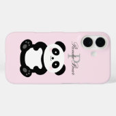 Niedlich Girly Baby Panda Bear Monogram Case-Mate iPhone Hülle (Rückseite (Horizontal))