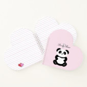 Niedlich Girly Baby Panda Bear Monogram Notizblock (Innenseite)