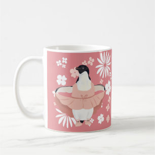 Niedlich Girly Ballerina Penguin Kaffeetasse