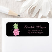 Niedlich Girly Black Wassercolor Pink Pineapa (Insitu)