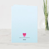 Niedlich Girly Blue Cartoon Pop Music 14. Geburtst Karte (Rückseite)