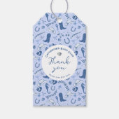 Niedlich Girly Blue Coastal Cowgirl Stripe Vielen Geschenkanhänger (Vorderseite)