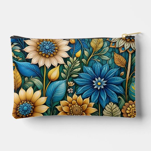 Niedlich Girly Blue Zubehörtasche (Rückseite)