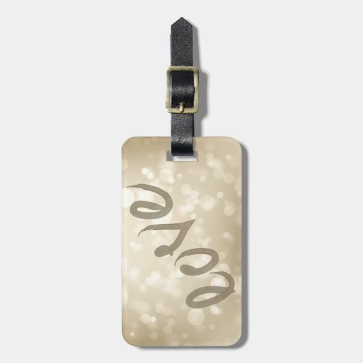 Niedlich Girly Bokeh, Liebe-Personalisiert Gepäckanhänger (Vorderseite vertikal)