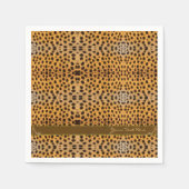 Niedlich Girly Cheetah Pattern Animal Print & Stil Serviette (Vorderseite)