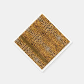 Niedlich Girly Cheetah Pattern Animal Print & Stil Serviette (Ecke)