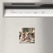 Niedlich Girly Chihuahua Tea Party Magnet (In Situ (Geschirrspüler))