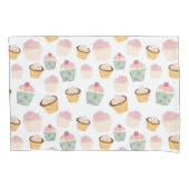 Niedlich Girly Cupcake Muster Kissenbezug (Vorderseite)