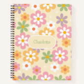 Niedlich Girly Daisy Pattern Notizblock (Vorderseite)