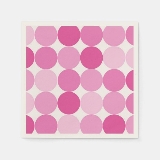 Niedlich Girly Elegant Pink Polka Dots Serviette (Vorderseite)
