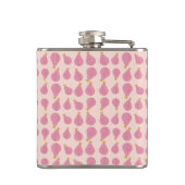 Niedlich Girly Feminine Birne Mit Monogramm Erstge Flachmann (Rückseite)