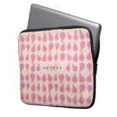 Niedlich Girly Feminine Birne Mit Monogramm Erstge Laptopschutzhülle (Vorderseite Links)
