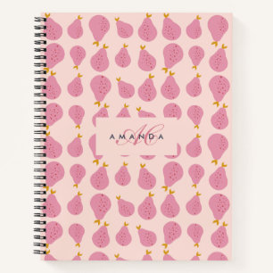 Niedlich Girly Feminine Birne Mit Monogramm Erstge Notizblock