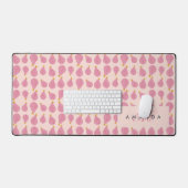 Niedlich Girly Feminine Birne Mit Monogramm Erstge Schreibtischunterlage (Tastatur & Maus)