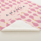 Niedlich Girly Feminine Birne Mit Monogramm Erstge Sherpadecke (3/4)