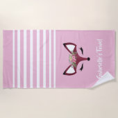 Niedlich Girly Fox Strandtuch (Vorderseite)