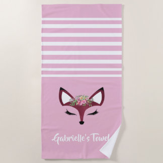 Niedlich Girly Fox Strandtuch