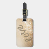 Niedlich Girly Glittery Bokeh, Liebe-Personalisier Gepäckanhänger (Vorderseite vertikal)