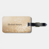 Niedlich Girly Glittery Bokeh, Liebe-Personalisier Gepäckanhänger (Rückseite horizontal)