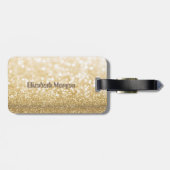 Niedlich Girly Gold Glittery Bokeh, Liebe-Personal Gepäckanhänger (Rückseite horizontal)