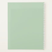 Niedlich Girly Green 2025 Planer (Rückseite)