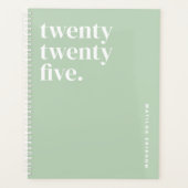 Niedlich Girly Green 2025 Planer (Vorderseite)