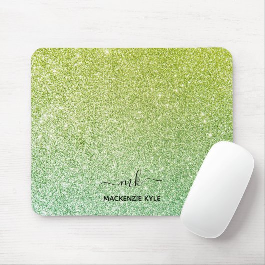Niedlich Girly Green Ombre Glitzer Mouse Pad Mousepad (Mit Mouse)