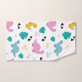 Niedlich Girly Hand gezeichnet Dinosaurier Muster Badhandtuch Set (Handtuch)