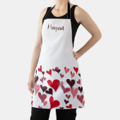 Niedlich Girly Hand Gezeichnet Herz Whimsical Roma Schürze (InSitu)