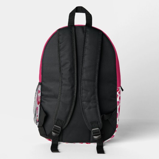 Niedlich Girly Heart Bedruckter Rucksack (Rückseite)