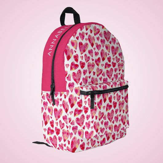 Niedlich Girly Heart Bedruckter Rucksack