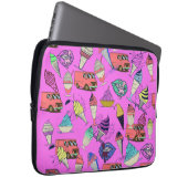 Niedlich Girly Hot Pink Laptopschutzhülle (Vorne Rechts)