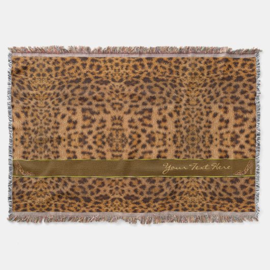 Niedlich Girly Jaguar Muster Animal Print & Stilet Decke (Vorderseite)